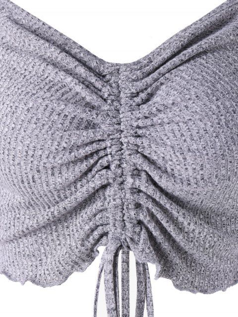 Green Check Empire Cut Top