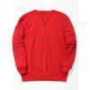 Sweat-shirt Ras du Cou à Couture pour Homme - Rouge L