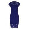 Vintage Fitted Lace Dress - BLUE S