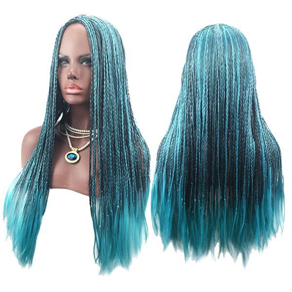 

Long Center Parting Crochet Braids Colormix Synthetic Cosplay Wig