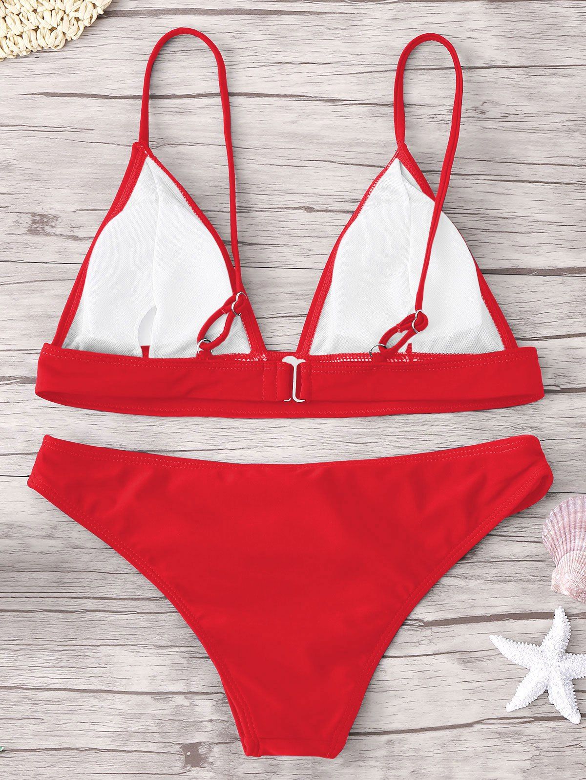 red padded bikini