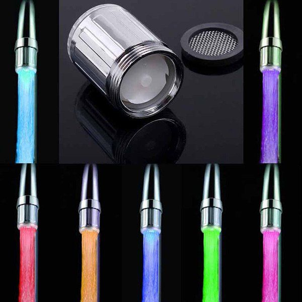

Colors Change LED Light Kitchen Faucet Head, Silver