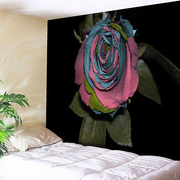 Tapisserie de Chambre D'art Murale à Rose - Noir W79 INCH * L71 INCH
