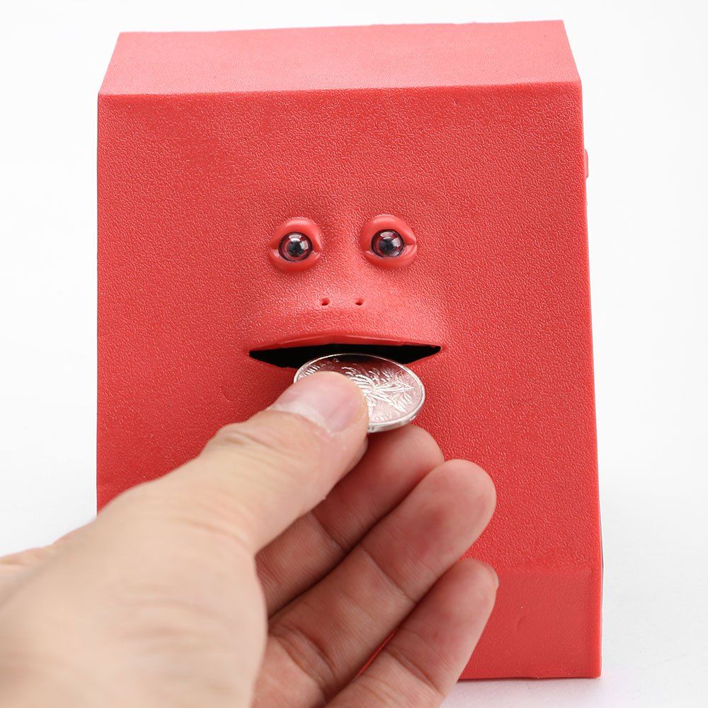 

Sensor Saving Money Box Cute Face Bank, Red