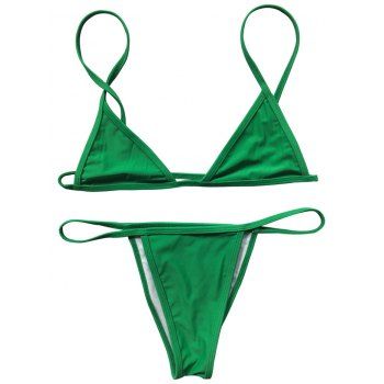 

Low Waist Bralette Bikini Set, Green