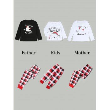 

Bear Tartan Matching Family Christmas Pjs Set, Red