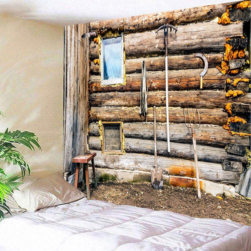 

Farmer Wooden Wall Print Wall Hanging Tapestry, Wood color
