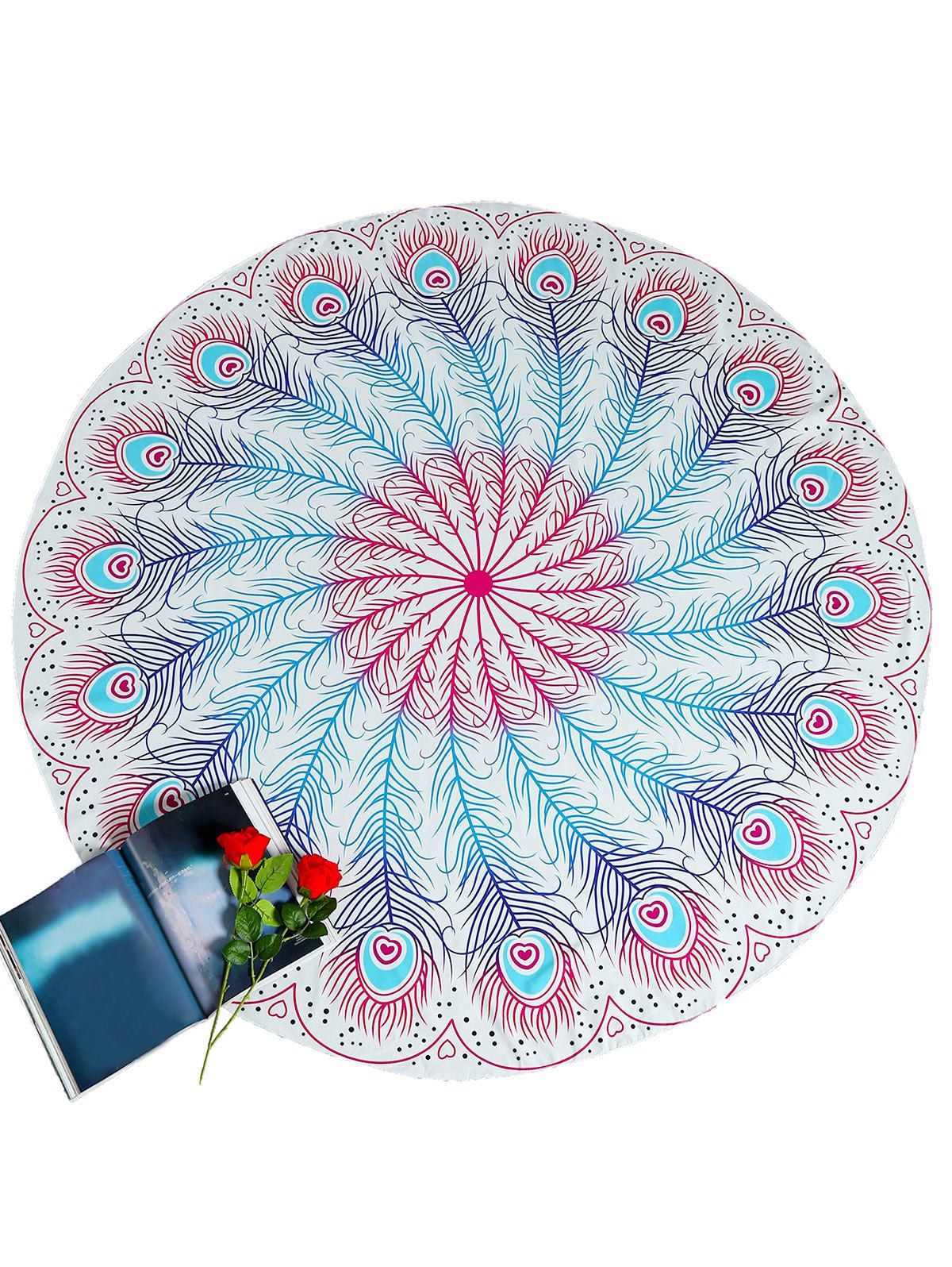 

Feather Print Beach Throw, Colormix