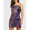 Mini-robe Pailletée à Bretelles Spaghetti - multicolore M