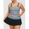 Maillot de Bain Tankini Jupe à Imprimé Grande-Taille - multicolore 2XL