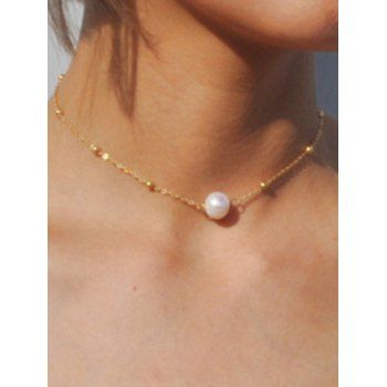 Artificial Collarbone Necklace Pearl dresslily imagine noua 2022