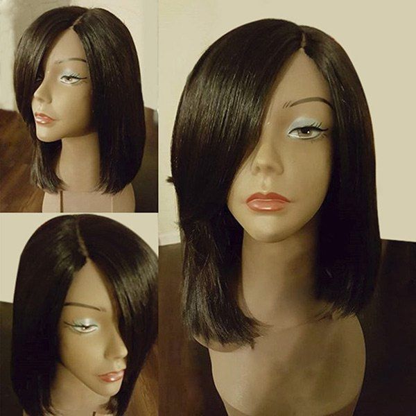 

Side Parting Straight Medium Bob Synthetic Wig, Brown