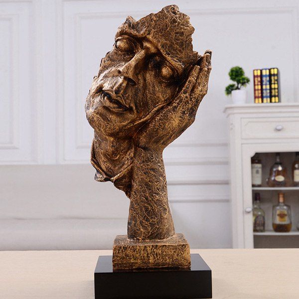 

Silence Is Golden Thinker Abstract Sculpture Crafts Art Decoration