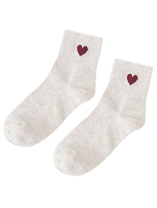 

Small Heart Knitted Ankle Socks, Off-white