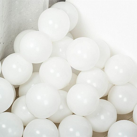 100 Pièces Ballons en Latex Décorations de Fête 10 Pouces - Blanc 