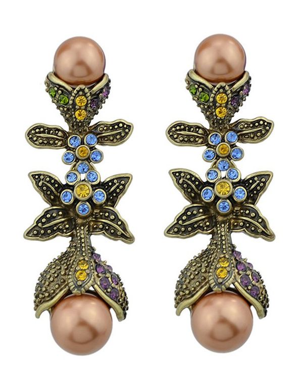 Boucles D'oreilles Bâton de Saint-Valentin avec Fausse Perle - multicolore 