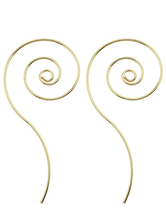 

Metal Spiral Shape Hoop Earrings, Golden