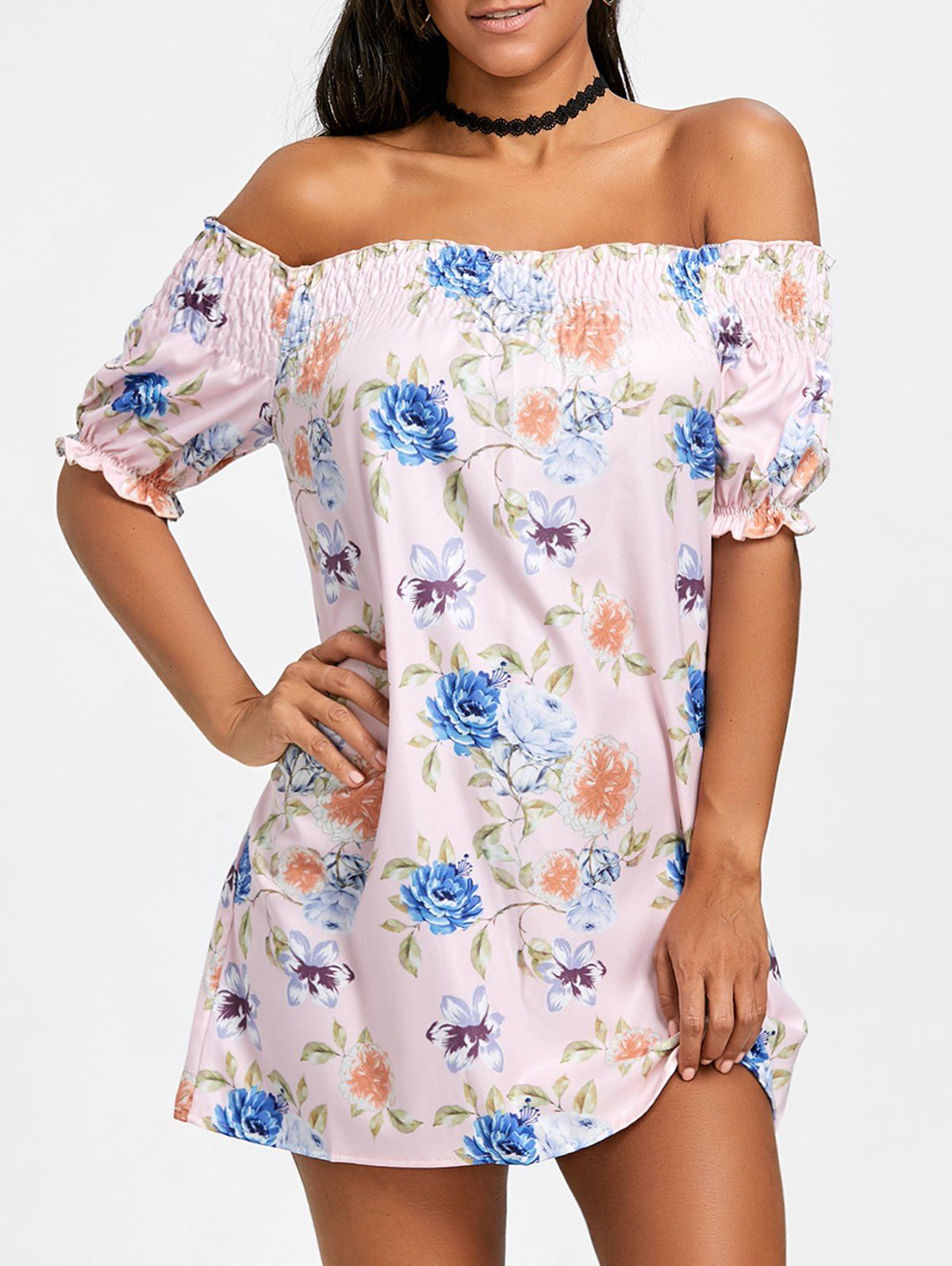 

Floral Off The Shoulder Mini Dress