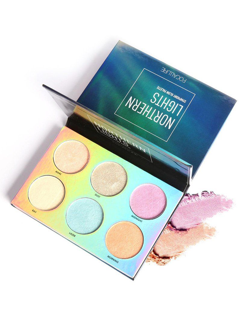 

6 Colors Natural Color Shimmer Long Lasting Highlighter Palette, #01
