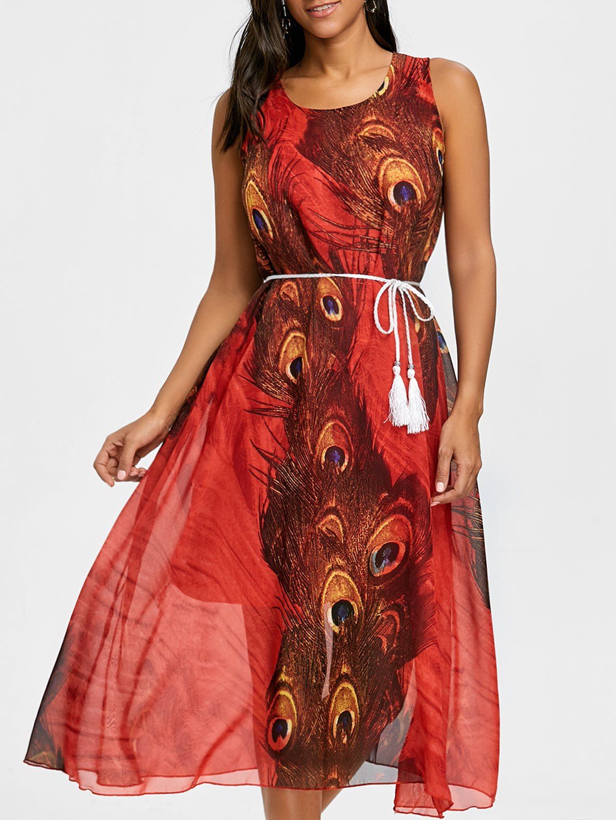 robe plume de paon