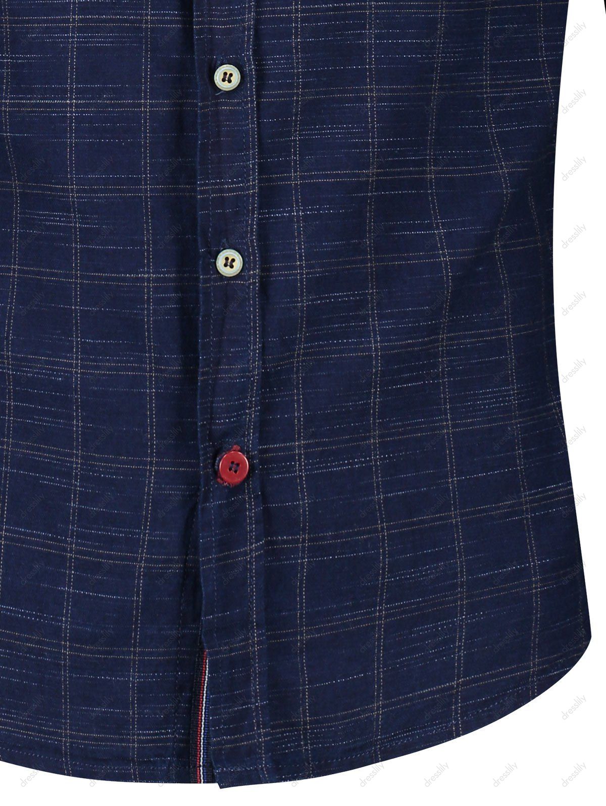 plaid flap pocket button up overshirt