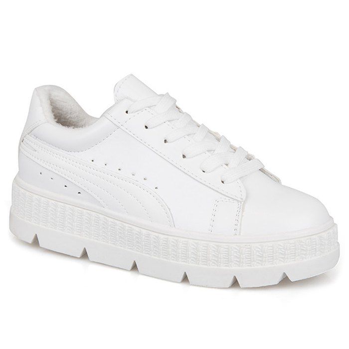 

Platform Heel Increased Internal Skate Shoes, White