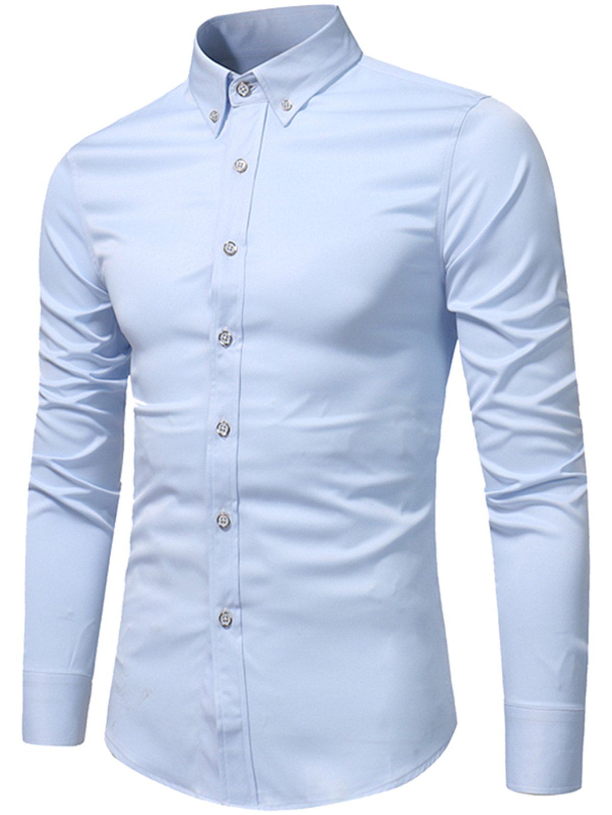 

Slim Fit Button Down Long Sleeve Shirt, Light blue