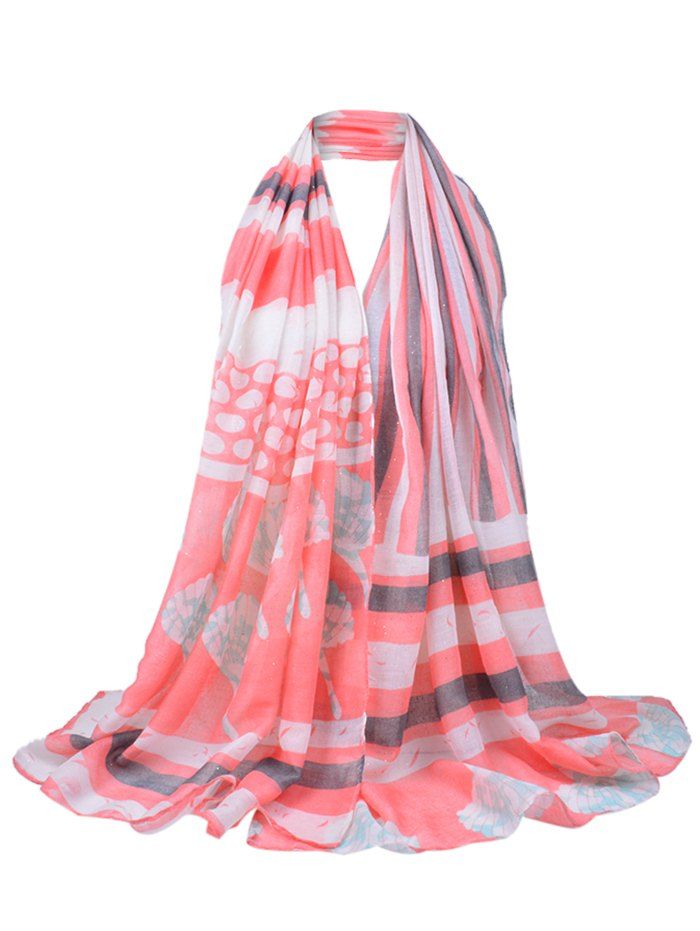 

Unique Striped Pattern Long Voile Scarf, Tutti frutti