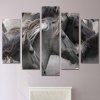 Chevaux magnifiques imprimés peintures murales d'art de toile - Gris 1PC:8*20,2PCS:8*12,2PCS:8*16 INCH( NO FRAME )