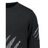 Sweat-shirt à encolure ras du cou à sequins - Noir 2XL