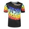 T-shirt imprimé à manches courtes coloré Waterdrip - multicolore 2XL