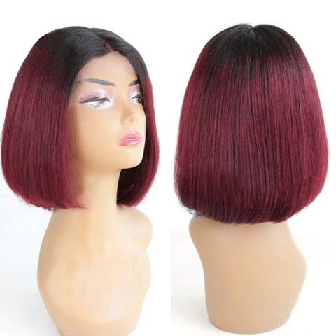 41 Off 2019 Medium Ombre Center Parting Straight Bob Synthetic