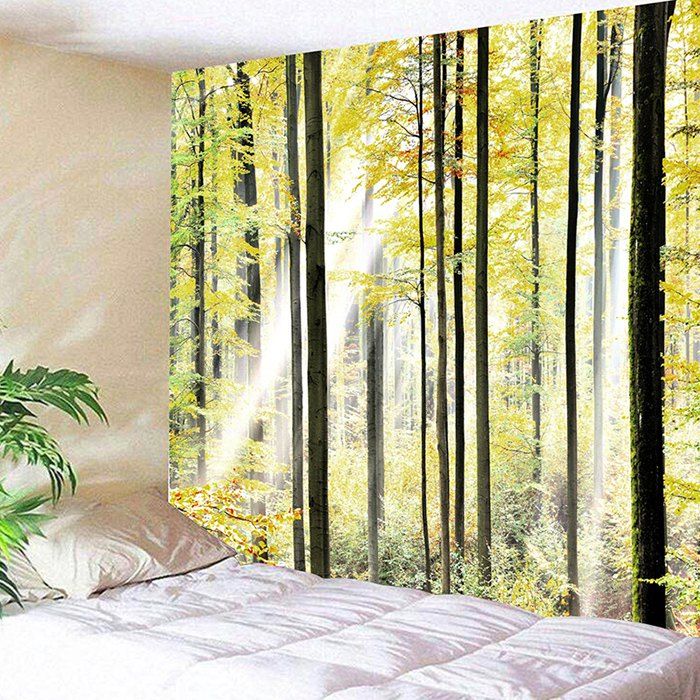 

Wall Hanging Sunshine Forest Pattern Tapestry, Colormix