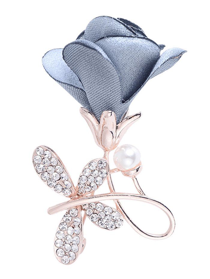 

Elegant Rhinestone Bowknot Decorated Brooch, Light blue