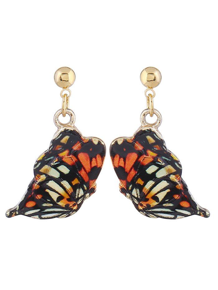 

Cute Alloy Butterfly Drop Earrings, Colormix