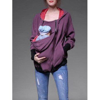 

Baby Pouch Zip Up Hoodie, Purple