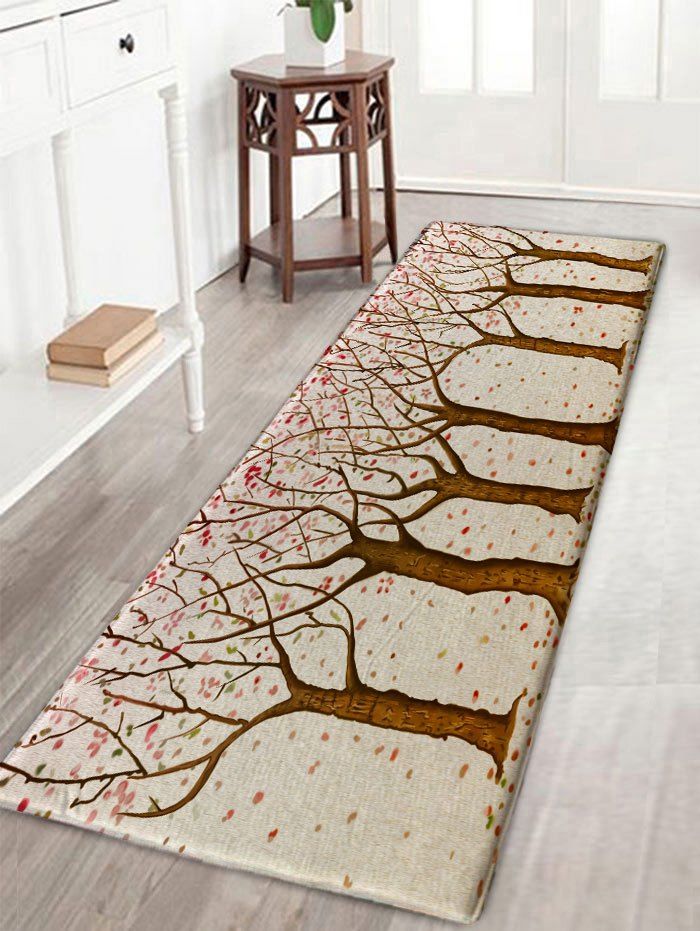 

Cartoon Forest Print Flannel Nonslip Bath Mat, Colormix