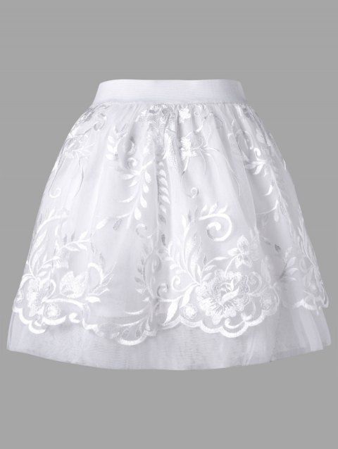 [67% OFF] 2019 High Waisted LED Light Up Mini Skirt In WHITE | DressLily