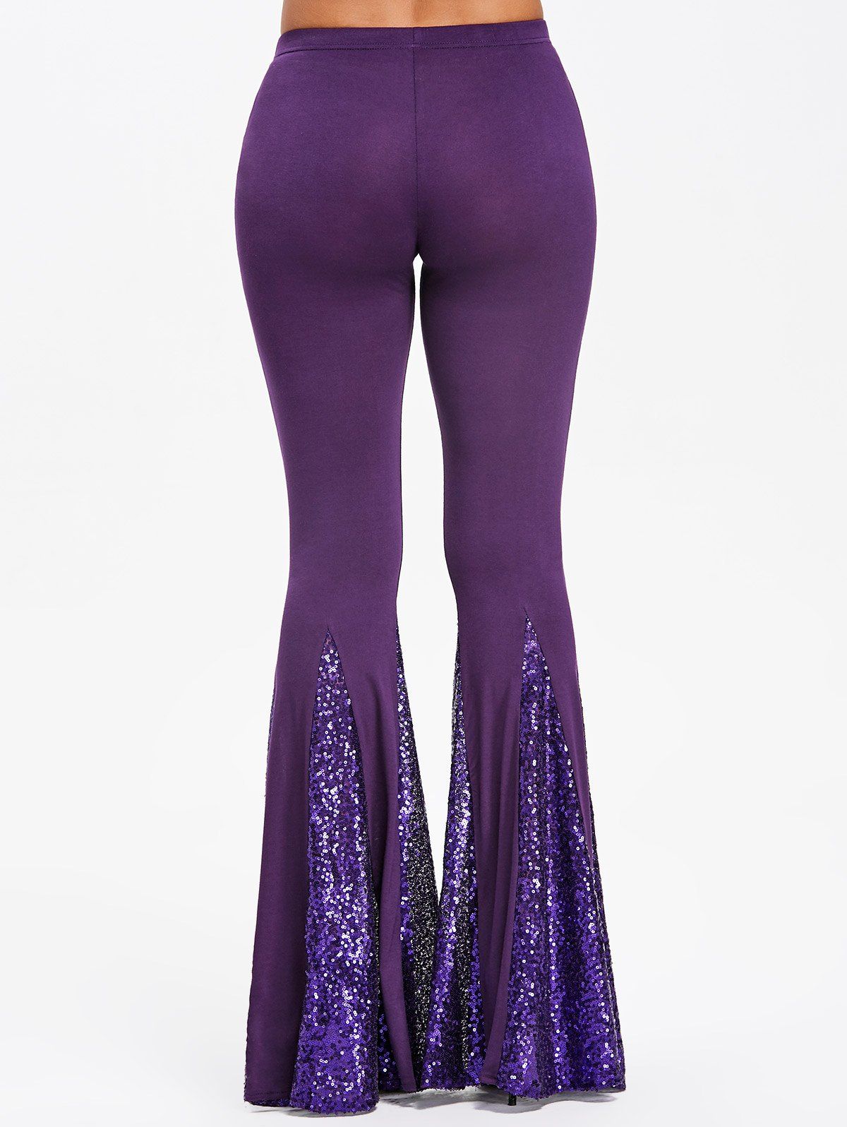 2018 Sequined Flare Pants PURPLE XL In Pants Online Store. Best Galaxy ...
