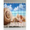 Beach Conch Shell imprimé imperméable rideau de douche - multicolore W71 INCH * L79 INCH