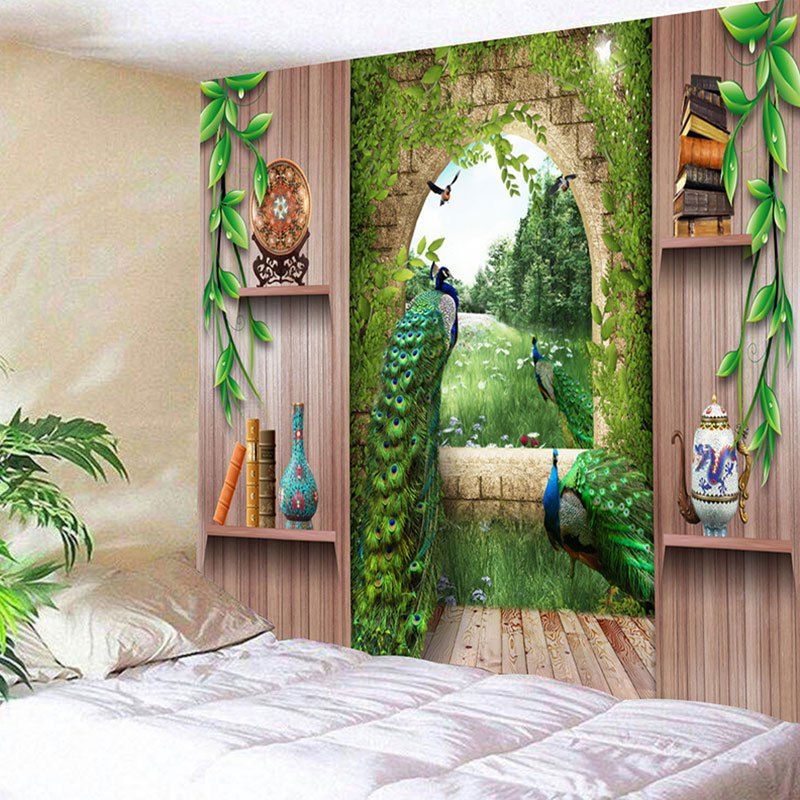 [25% OFF] 2021 Peacock 3D Print Wall Decor Tapestry In COLORMIX | DressLily