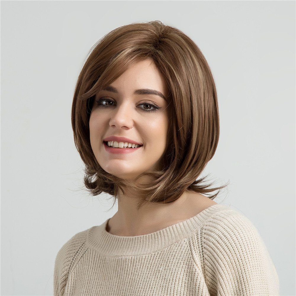

Short Colormix Side Parting Straight Synthetic Wig