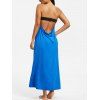 Robe de Plage Bandeau Longue à Dos Nu - Bleu ONE SIZE