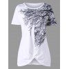 T-shirt à Imprimé Branche D'arbre à Noeud - Blanc XL