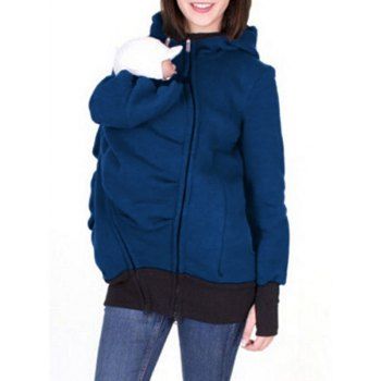 

Zip Up Baby Holder Hoodie, Blue