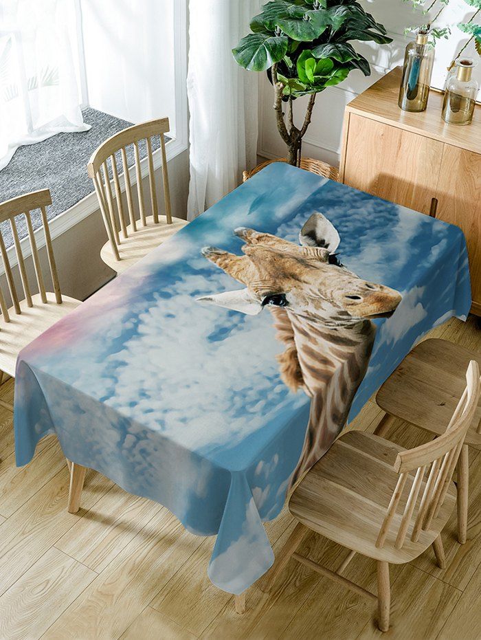 

Giraffe Print Waterproof Dining Table Cloth, Colormix