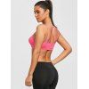 Scoop Neck Strappy Padded Sports Bra - ROSE L