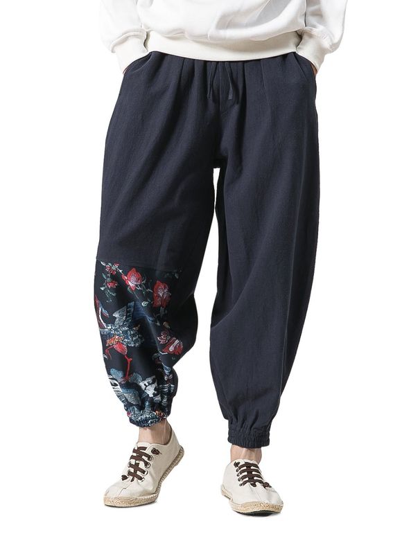 Pantalon de Jogging à Imprimé Chinoiserie - Brume Bleue XL