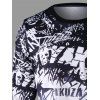 Sweat-Shirt avec Col Ras-de-Cou à Imprimé Graphique - multicolore 2XL