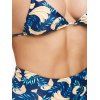 Bikini en Ensemble à Imprimé Tropical et de Banane - Bleu de Minuit M